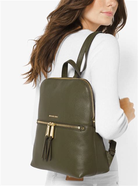 michael kors green backpack purse|Michael Kors Backpack sale outlet.